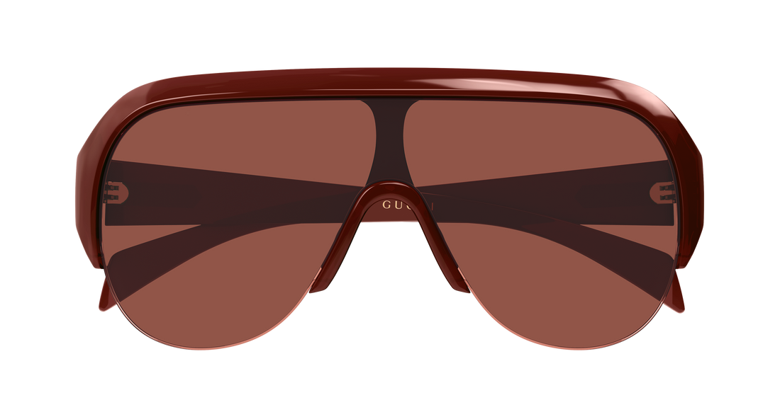 Óculos de sol gucci gg2023s 004 burdeos mask femenino tamanho 99mm - Vista de detalhe