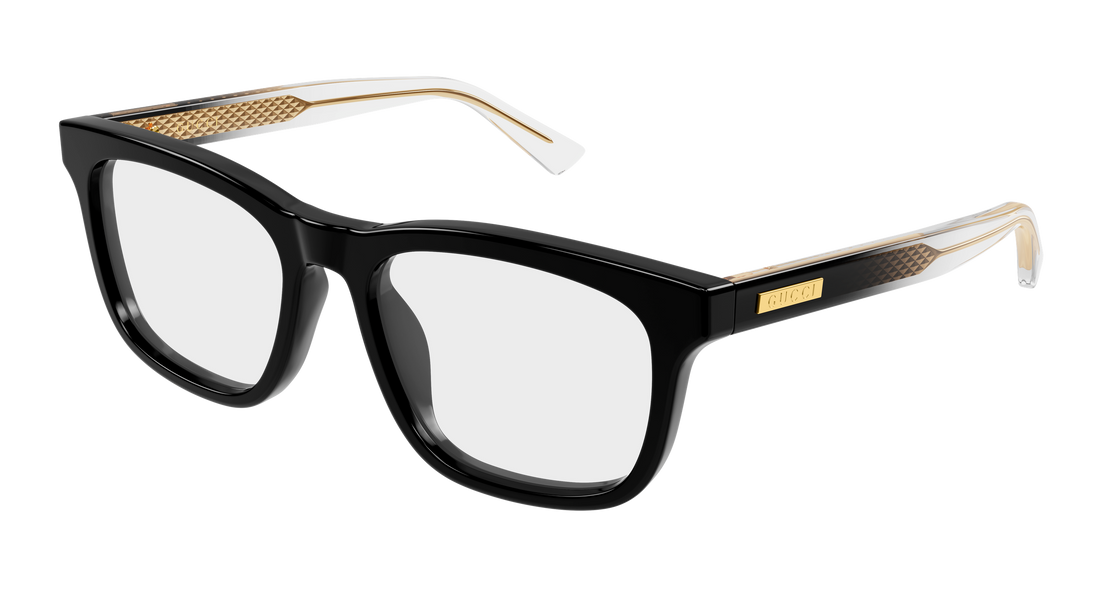 Lunettes de vue gucci gg2250ol 007 negro rectangular / squared masculino taille 56mm - Vue principale