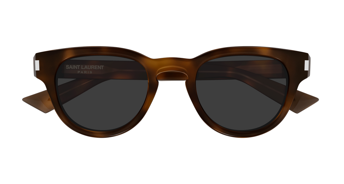 Óculos de sol saint laurent sl 876 003 havana round/oval/panthos masculino tamanho 48mm - Vista de detalhe