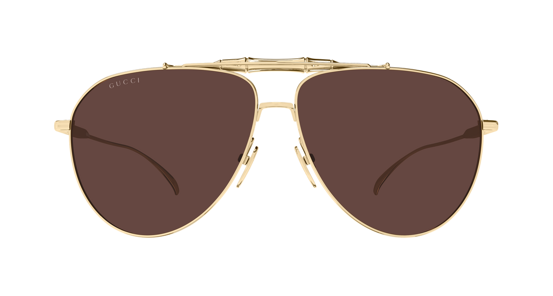 Óculos de sol gucci gg2064s 004 dorado pilot/navigator masculino tamanho 60mm - Vista de detalhe