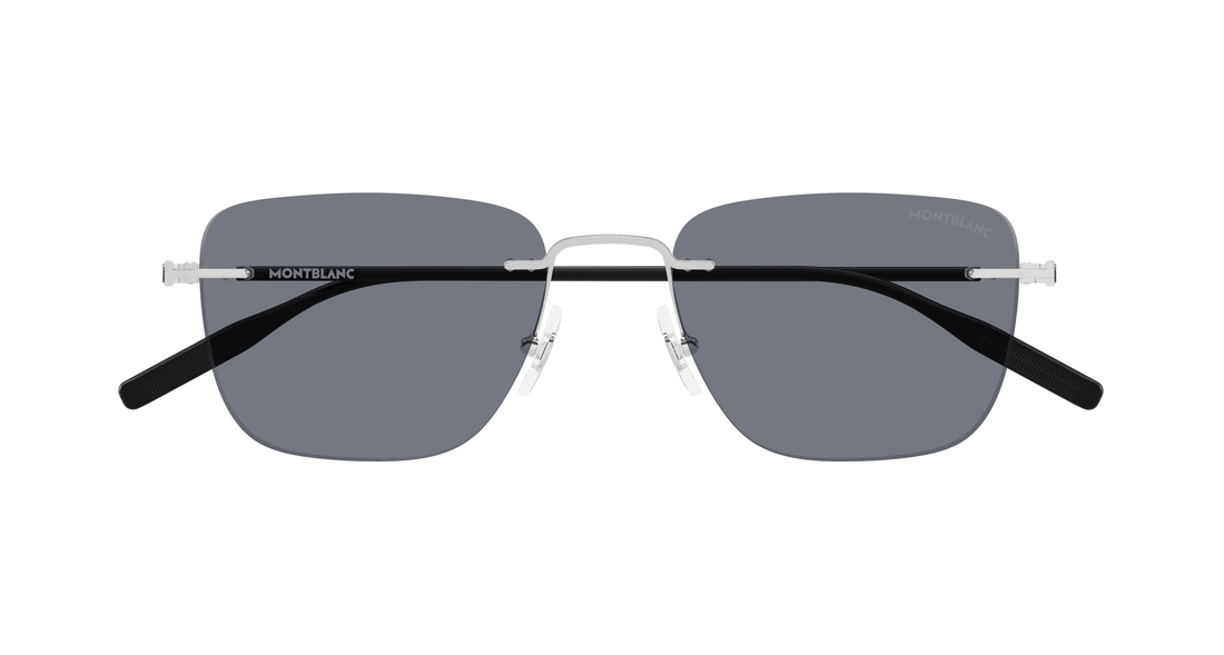Gafas de sol montblanc mb0470s 002 plateado rectangular / squared masculino talla 54mm - Vista de detalle