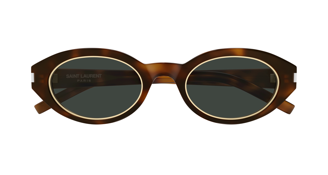 Lunettes de soleil saint laurent sl 567 rim 006 havana round/oval/panthos femenino taille 52mm - Vue détaillée