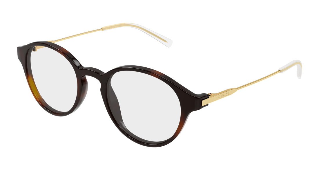 Lunettes de vue gucci gg2253o 002 havana round/oval/panthos masculino taille 49mm - Vue principale
