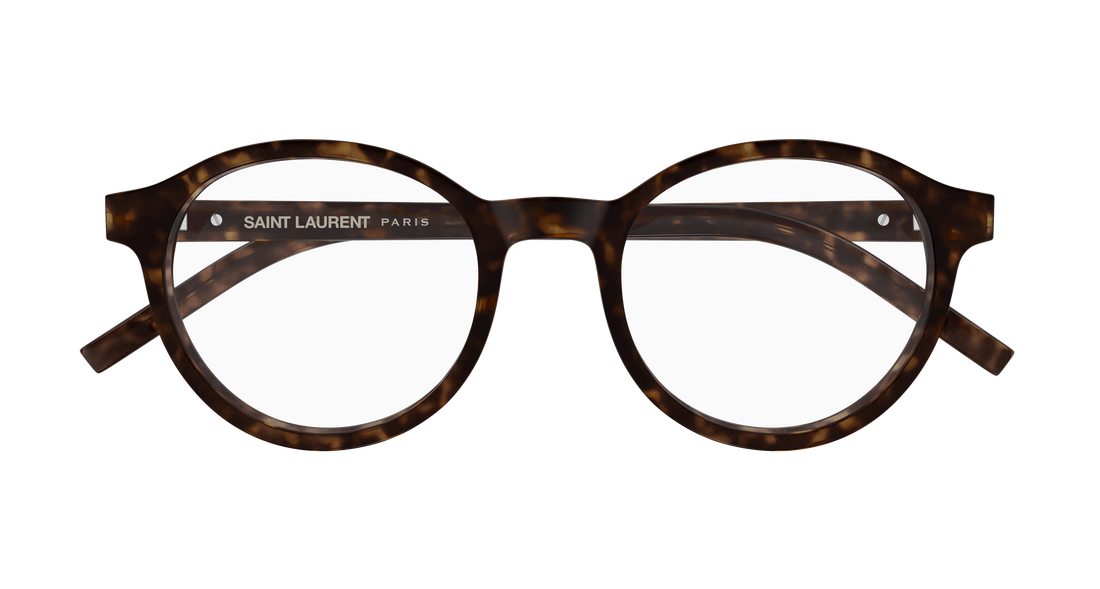 Gafas graduadas saint laurent sl m163 002 havana round/oval/panthos unisex talla 50mm - Vista de detalle