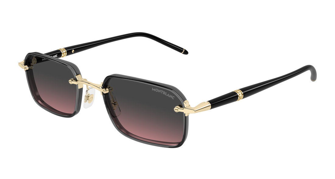 Gafas de sol montblanc mb0483s 003 dorado rectangular / squared masculino talla 54mm - Vista principal