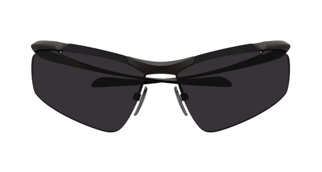 Óculos de sol balenciaga bb0462s 001 gris geometrical/directional unisex tamanho 81mm - Vista de detalhe