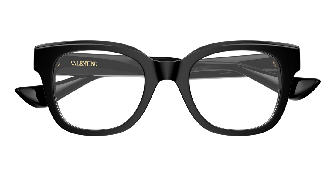 Lunettes de vue valentino vg0060o 001 negro rectangular / squared femenino taille 50mm - Vue détaillée
