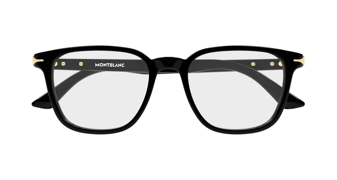 Lunettes de vue montblanc mb0517o 001 negro rectangular / squared masculino taille 52mm - Vue détaillée