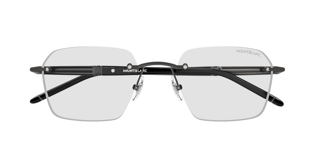 Lunettes de soleil montblanc mb0526s 005 plateado rectangular / squared masculino taille 54mm - Vue détaillée