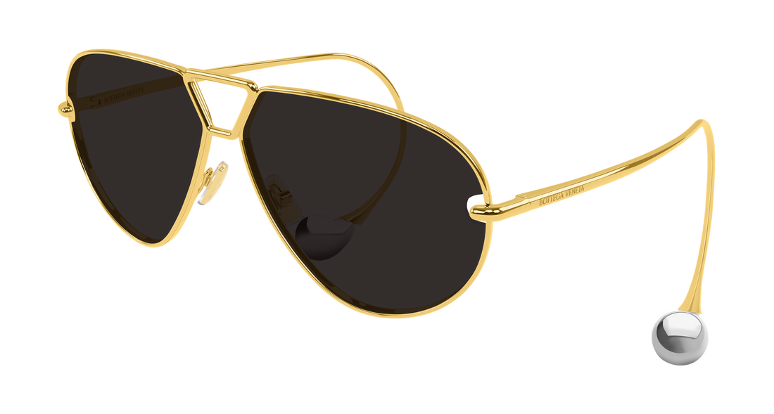 Gafas de sol bottega veneta bv1437s 001 dorado pilot/navigator femenino talla 64mm - Vista principal