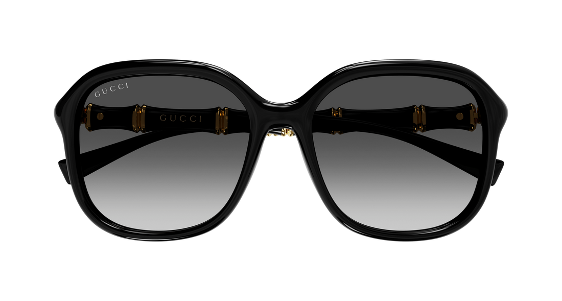 Óculos de sol gucci gg2061sa 001 negro rectangular / squared femenino tamanho 55mm - Vista de detalhe