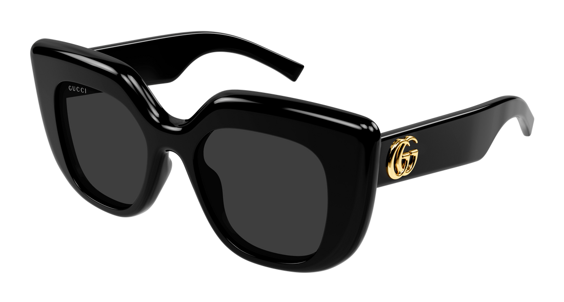 Óculos de sol gucci gg2030s 001 negro rectangular / squared femenino tamanho 50mm - Vista principal