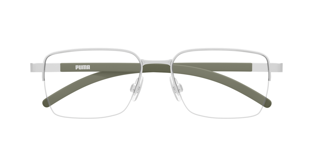 Lunettes de vue puma pu0551o 004 plateado rectangular / squared masculino taille 55mm - Vue détaillée