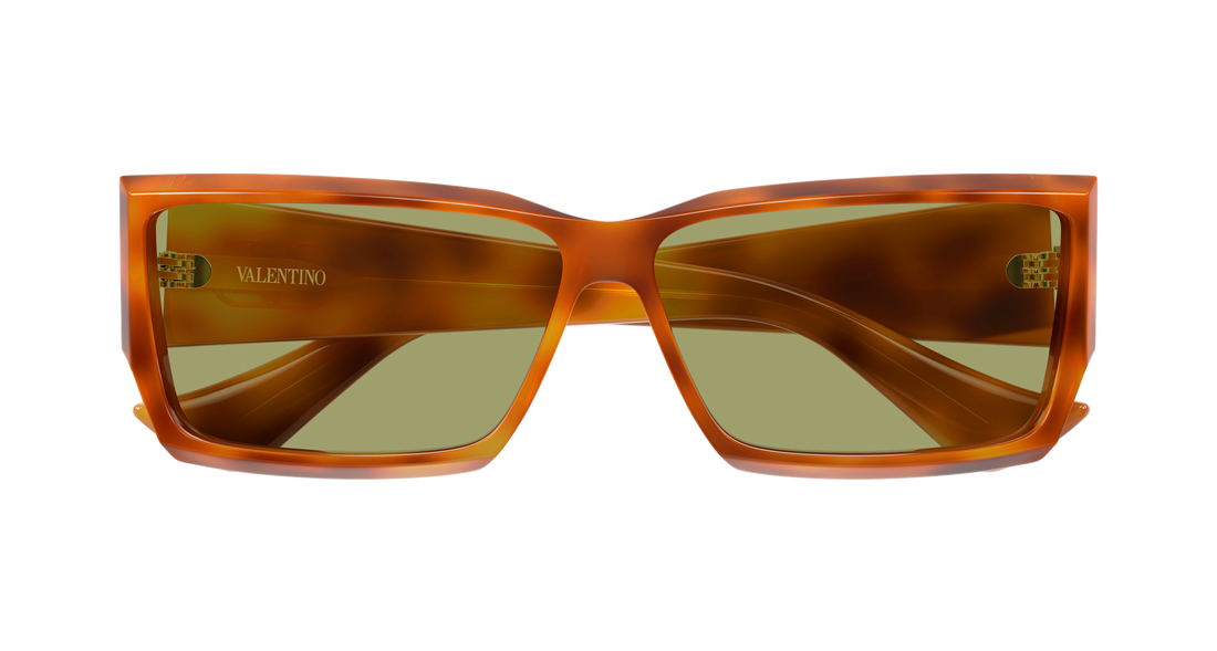 Lunettes de soleil valentino vg0072s 001 havana rectangular / squared unisex taille 60mm - Vue détaillée