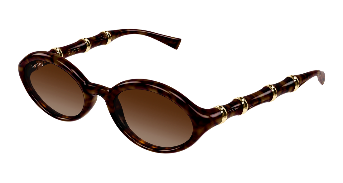Occhiali da sole gucci gg2059s 002 havana round/oval/panthos femenino taglia 51mm - Vista principale