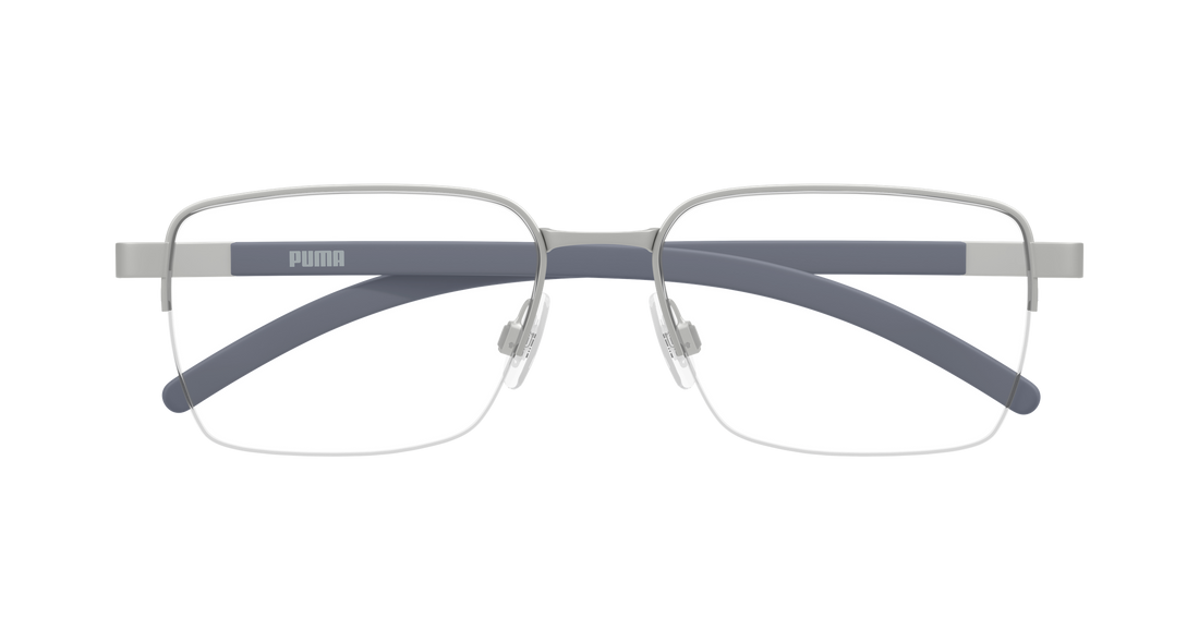 Lunettes de vue puma pu0551o 002 plateado rectangular / squared masculino taille 55mm - Vue détaillée