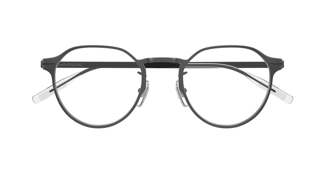 Occhiali da vista montblanc mb0469ol 004 gris round/oval/panthos masculino taglia 50mm - Vista dettagliata