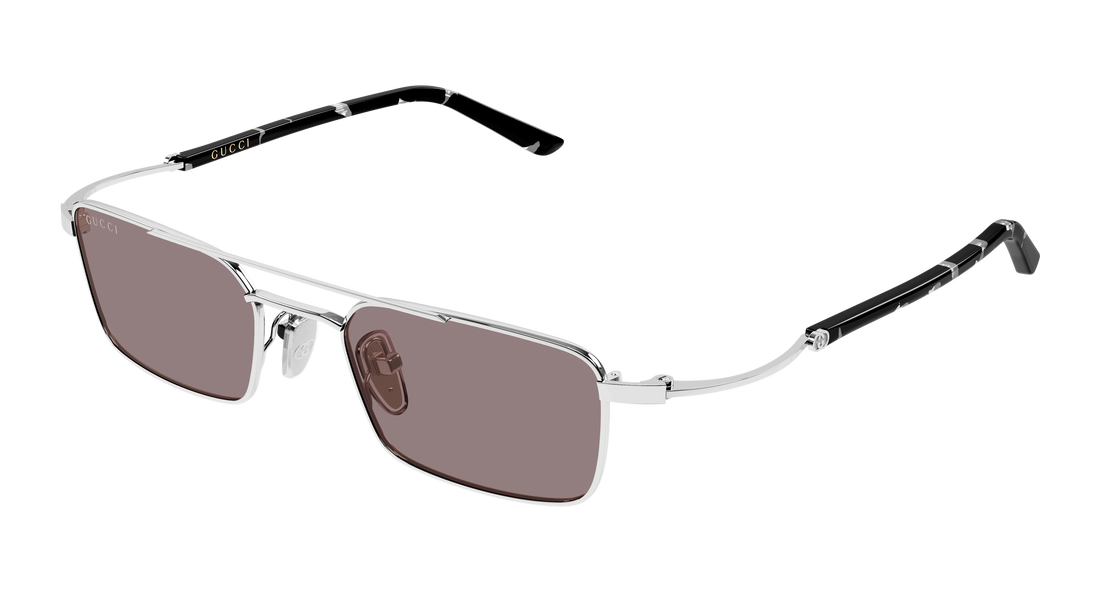 Lunettes de soleil gucci gg2258s 004 plateado rectangular / squared unisex taille 49mm - Vue principale