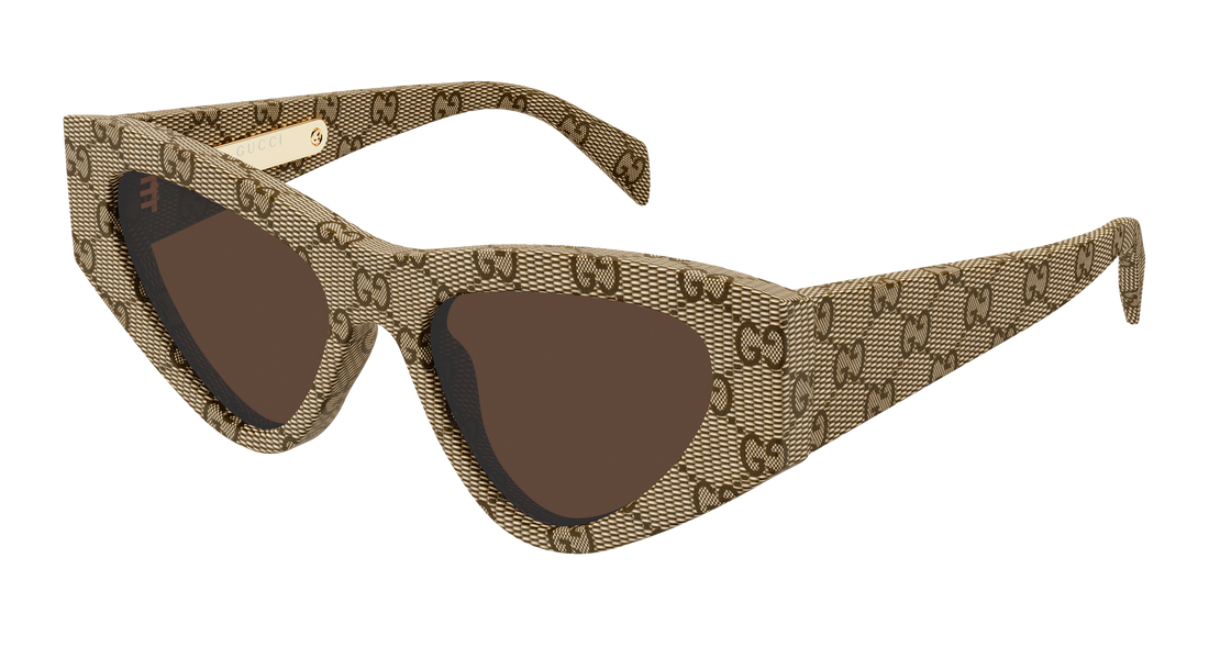 Lunettes de soleil gucci gg2019s 006 beige cat eye femenino taille 53mm - Vue principale