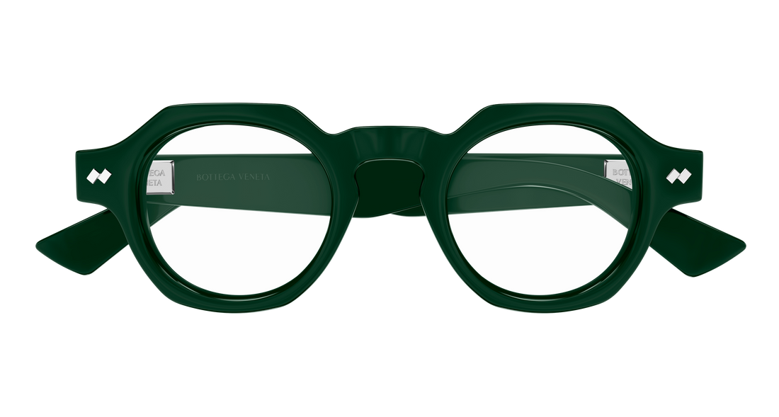 Brillen bottega veneta bv1487o 005 verde round/oval/panthos unisex größe 44mm - Detailansicht
