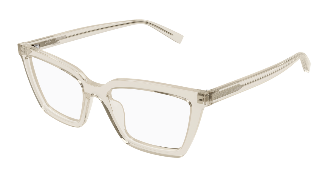 Brillen saint laurent sl 912 004 beige cat eye femenino größe 53mm - Hauptansicht