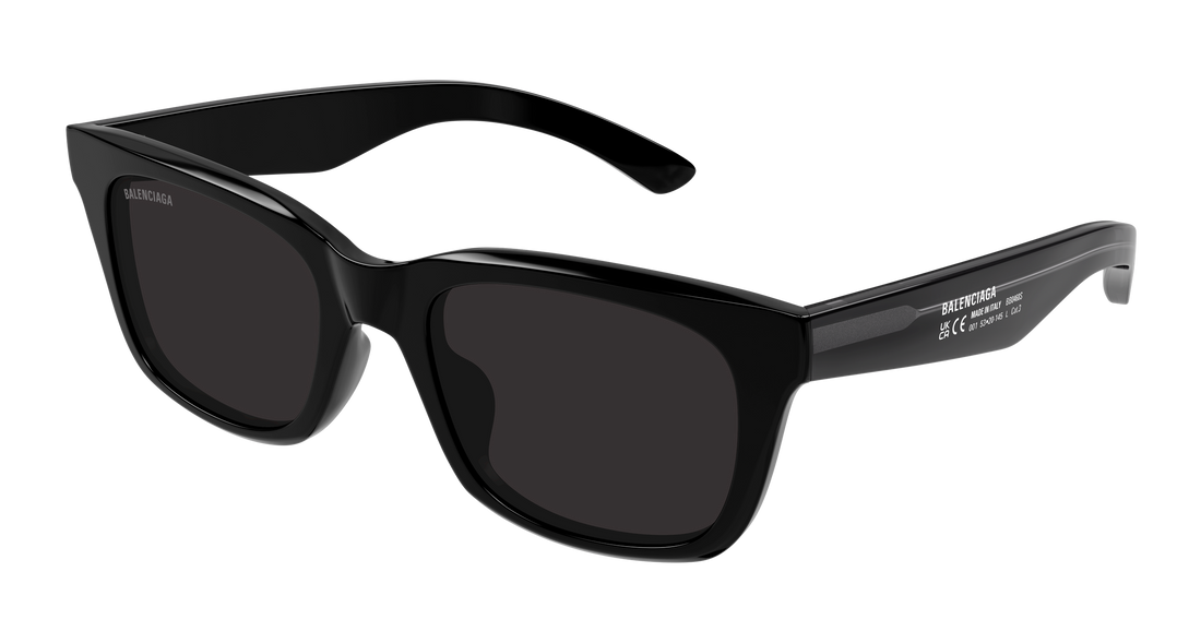 Óculos de sol balenciaga bb0468s 001 negro rectangular / squared masculino tamanho 53mm - Vista principal