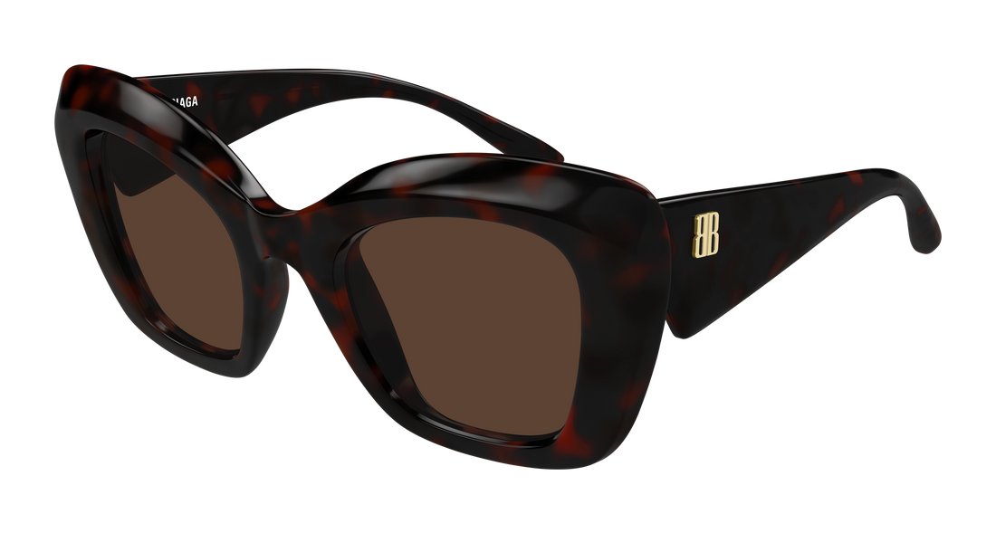 Lunettes de soleil balenciaga bb0503s 002 havana butterfly femenino taille 54mm - Vue principale