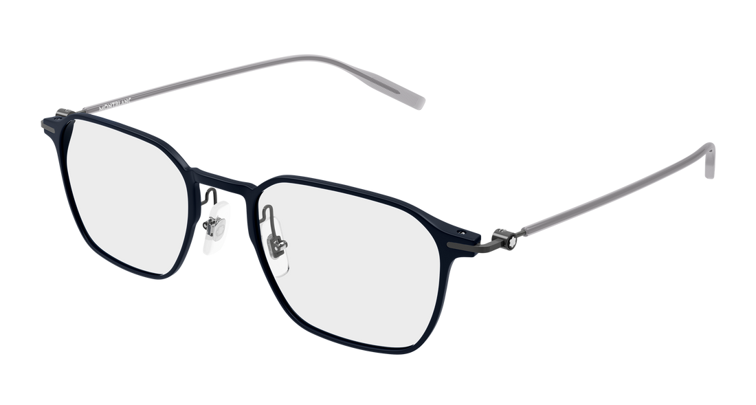 Lunettes de vue montblanc mb0504o 004 azul rectangular / squared masculino taille 51mm - Vue principale