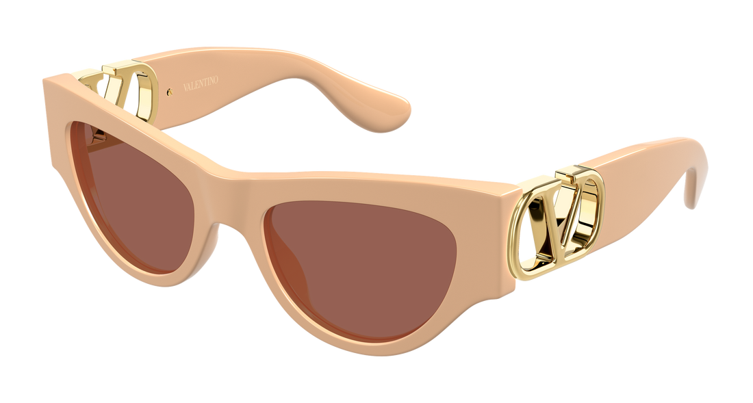 Sonnenbrillen valentino vg0053s 004 beige cat eye femenino größe 55mm - Hauptansicht