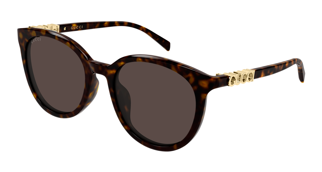 Lunettes de soleil gucci gg2209sk 002 havana round/oval/panthos femenino taille 55mm - Vue principale