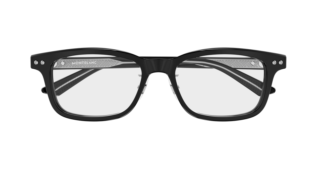 Lunettes de vue montblanc mb0533oj 002 negro rectangular / squared masculino taille 53mm - Vue détaillée