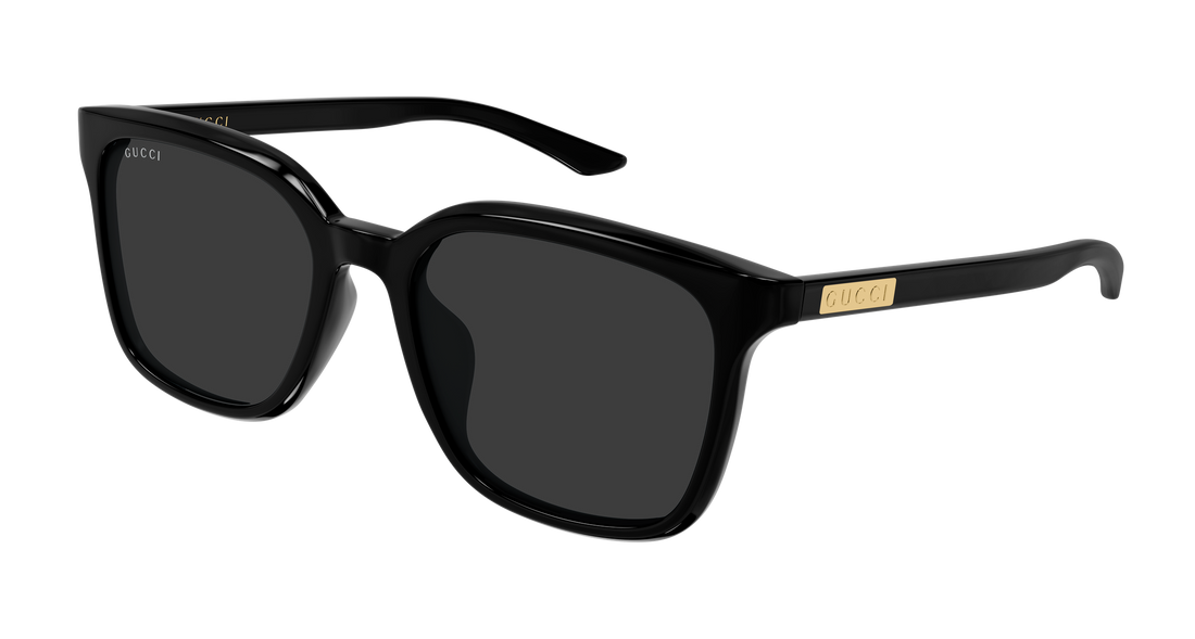 Óculos de sol gucci gg2080sk 001 negro rectangular / squared masculino tamanho 55mm - Vista principal