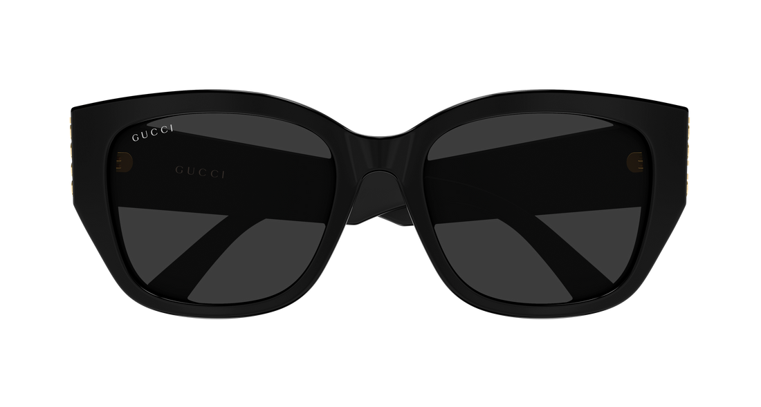 Óculos de sol gucci gg2043sa 001 negro round/oval/panthos femenino tamanho 55mm - Vista de detalhe