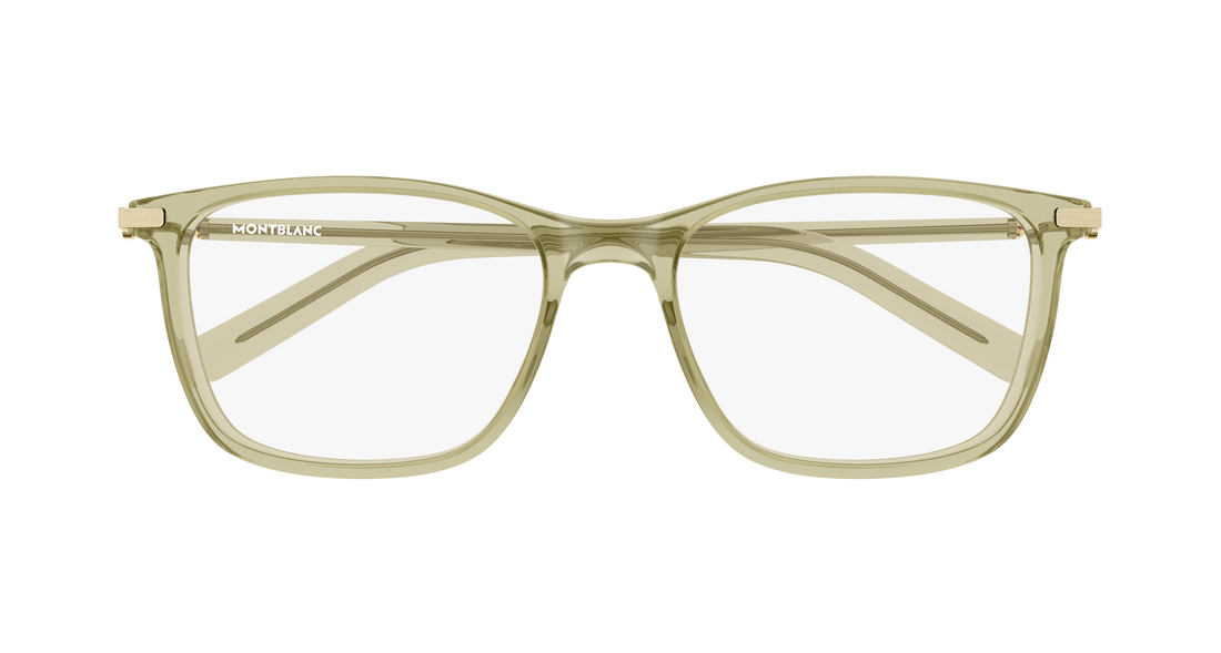 Lunettes de vue montblanc mb0501ol 008 verde rectangular / squared masculino taille 57mm - Vue détaillée
