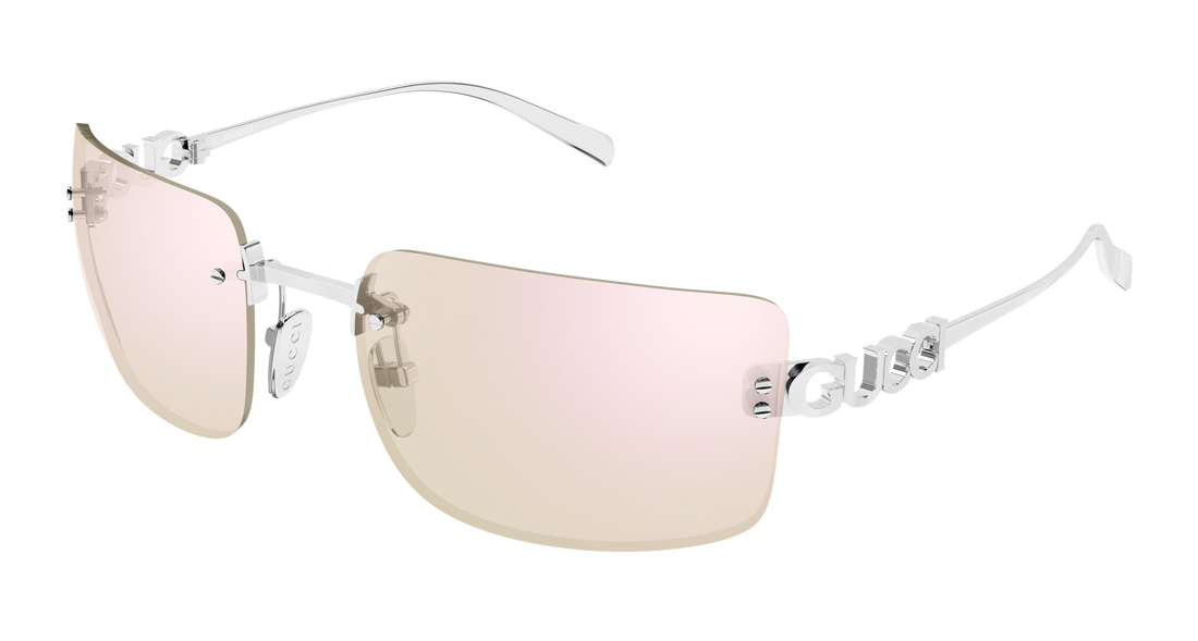 Óculos de sol gucci gg2038s 003 plateado rectangular / squared femenino tamanho 61mm - Vista principal