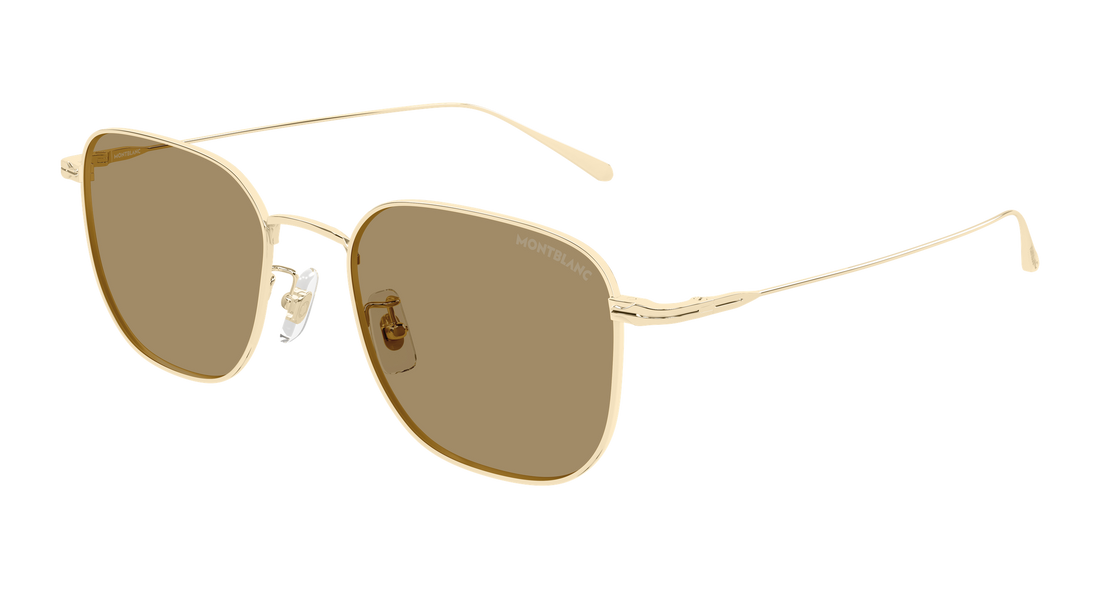Gafas de sol montblanc mb0477sa 002 dorado rectangular / squared masculino talla 54mm - Vista principal