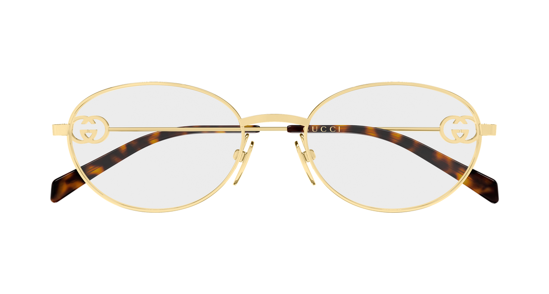 Lunettes de vue gucci gg2227o 001 dorado round/oval/panthos femenino taille 53mm - Vue détaillée