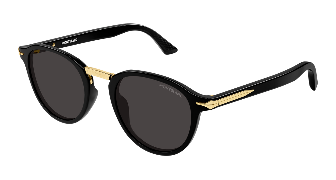Lunettes de soleil montblanc mb0515s 001 negro round/oval/panthos masculino taille 49mm - Vue principale