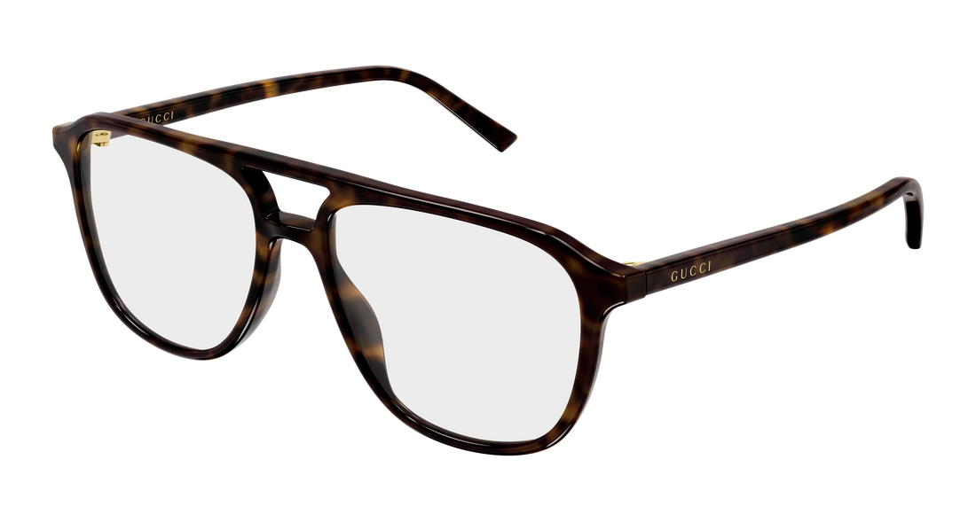 Lunettes de vue gucci gg2237o 002 havana pilot/navigator masculino taille 54mm - Vue principale