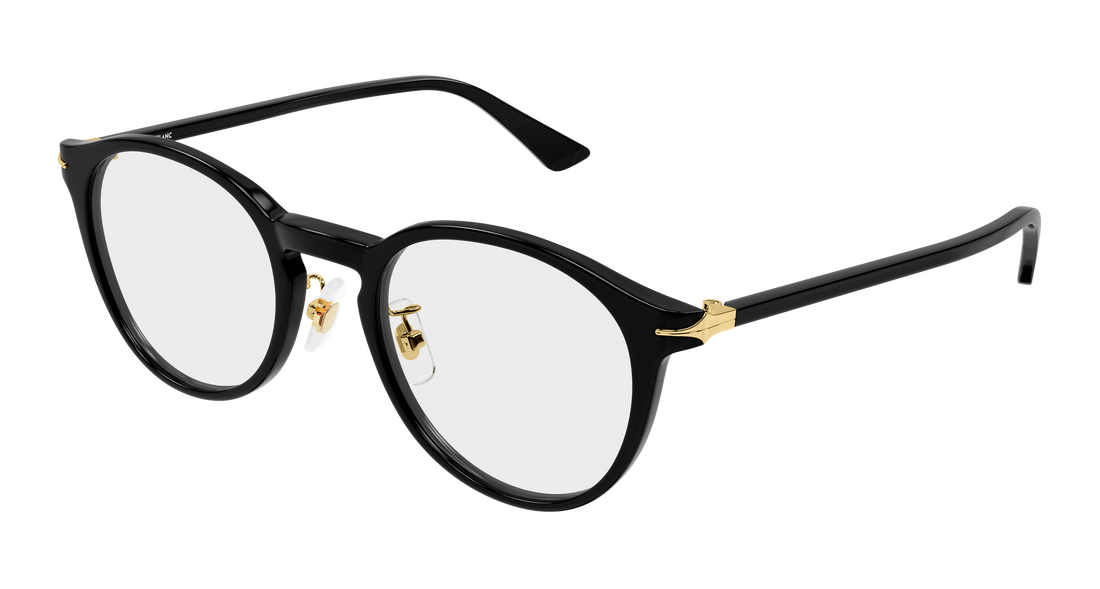 Lunettes de vue montblanc mb0530oa 001 negro round/oval/panthos masculino taille 50mm - Vue principale