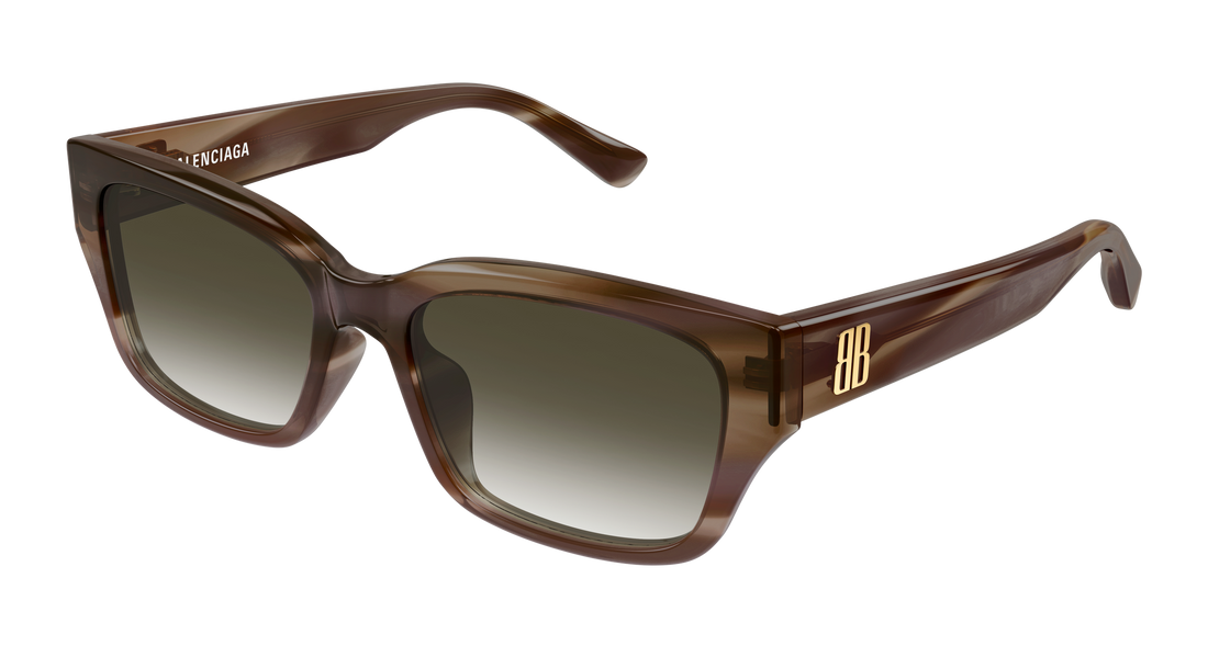 Óculos de sol balenciaga bb0480sk 003 marron rectangular / squared unisex tamanho 56mm - Vista principal