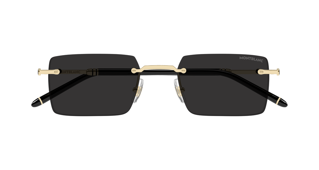 Gafas de sol montblanc mb0482s 001 dorado rectangular / squared masculino talla 53mm - Vista de detalle