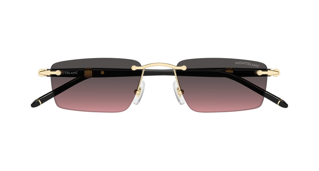 Gafas de sol montblanc mb0484s 003 dorado rectangular / squared masculino talla 54mm - Vista de detalle