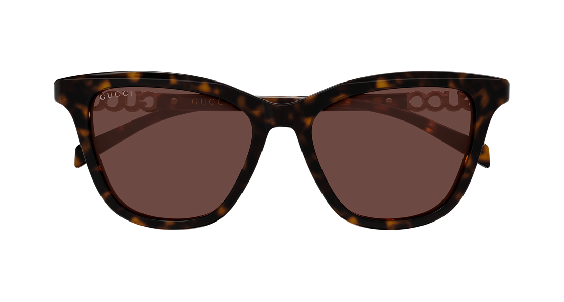 Óculos de sol gucci gg2032s 002 havana cat eye femenino tamanho 52mm - Vista de detalhe