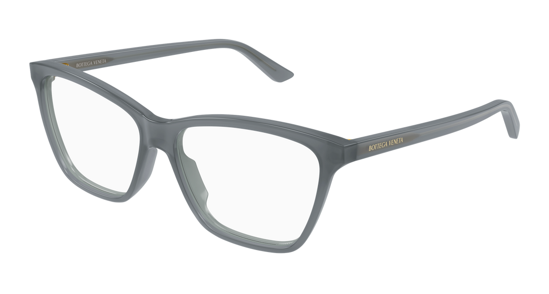 Brillen bottega veneta bv1421o 007 gris butterfly femenino größe 55mm - Hauptansicht