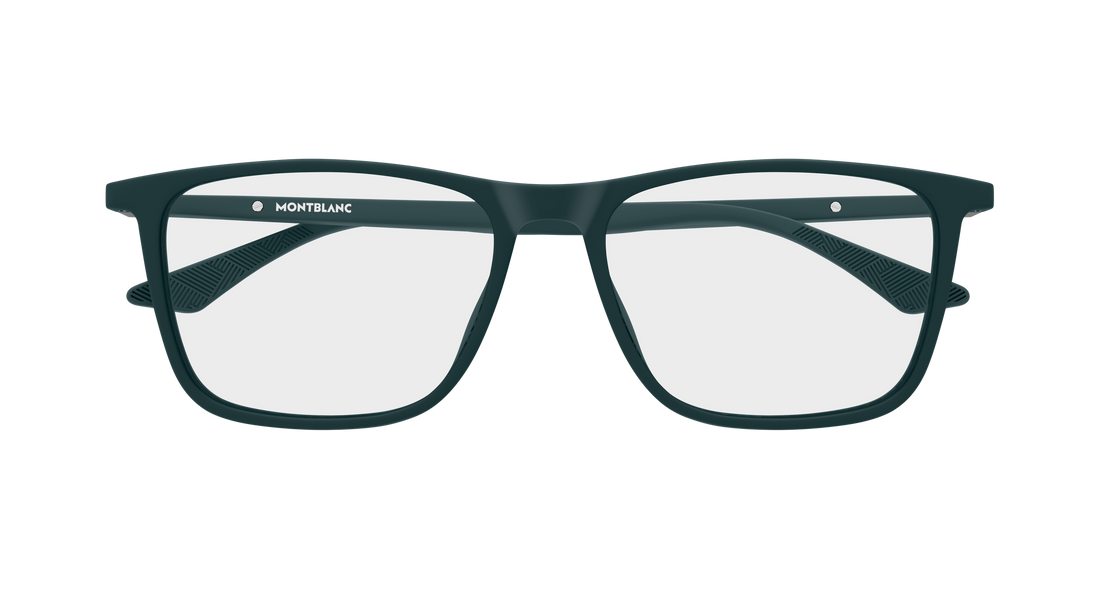 Lunettes de vue montblanc mb0509o 003 verde rectangular / squared masculino taille 55mm - Vue détaillée