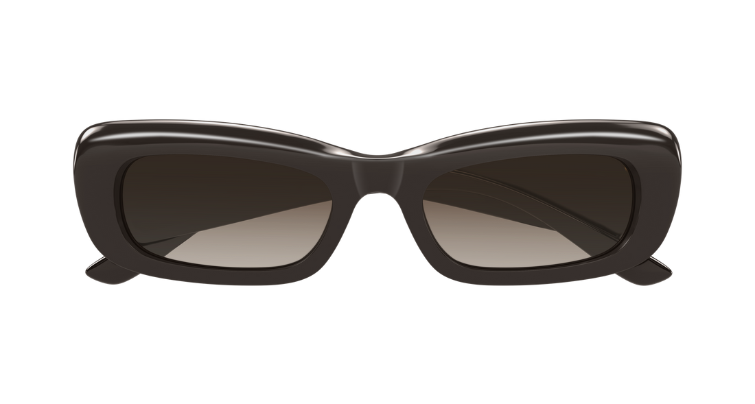 Lunettes de soleil balenciaga bb0504s 003 marron rectangular / squared femenino taille 55mm - Vue détaillée