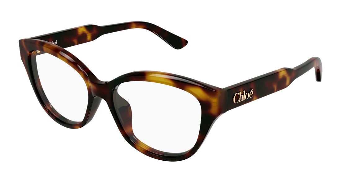 Brillen chloé ch0381ol 007 havana cat eye femenino größe 54mm - Hauptansicht
