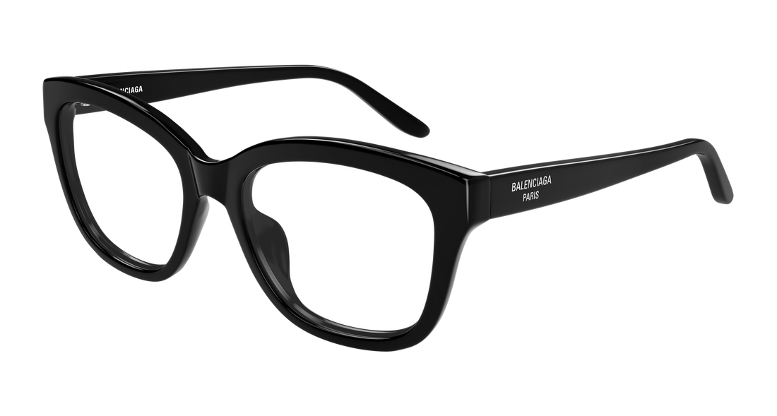 Brillen balenciaga bb0534o 007 negro butterfly femenino größe 55mm - Hauptansicht