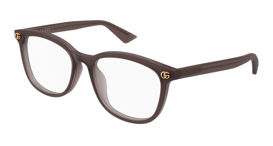 Lunettes de vue gucci gg2265oa 002 marron round/oval/panthos femenino taille 53mm - Vue principale